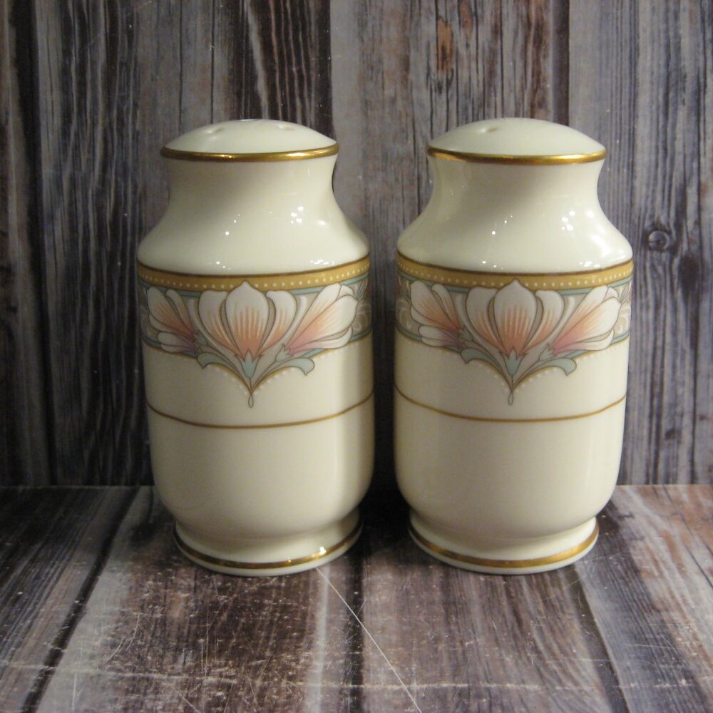 NORITAKE BONE CHINA 9737 BARRYMORE SALT AND PEPPER SET